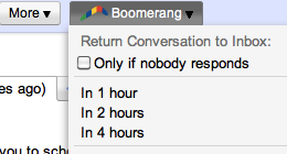 Boomerang email if no response